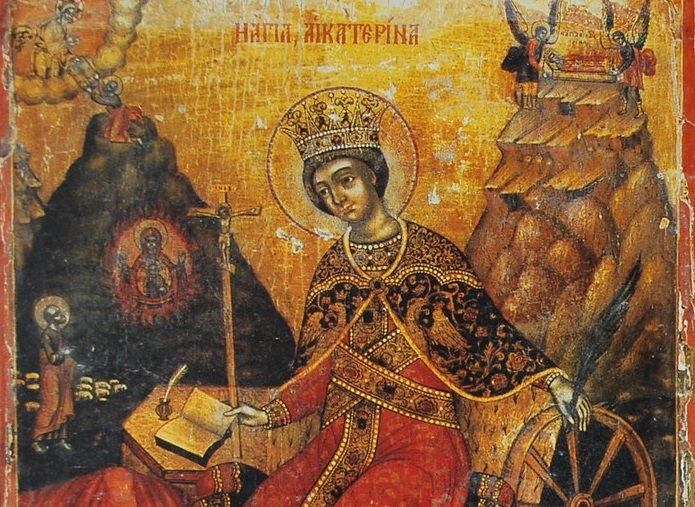 Икона Великомученицы Екатерины из храма Преображения на Синае