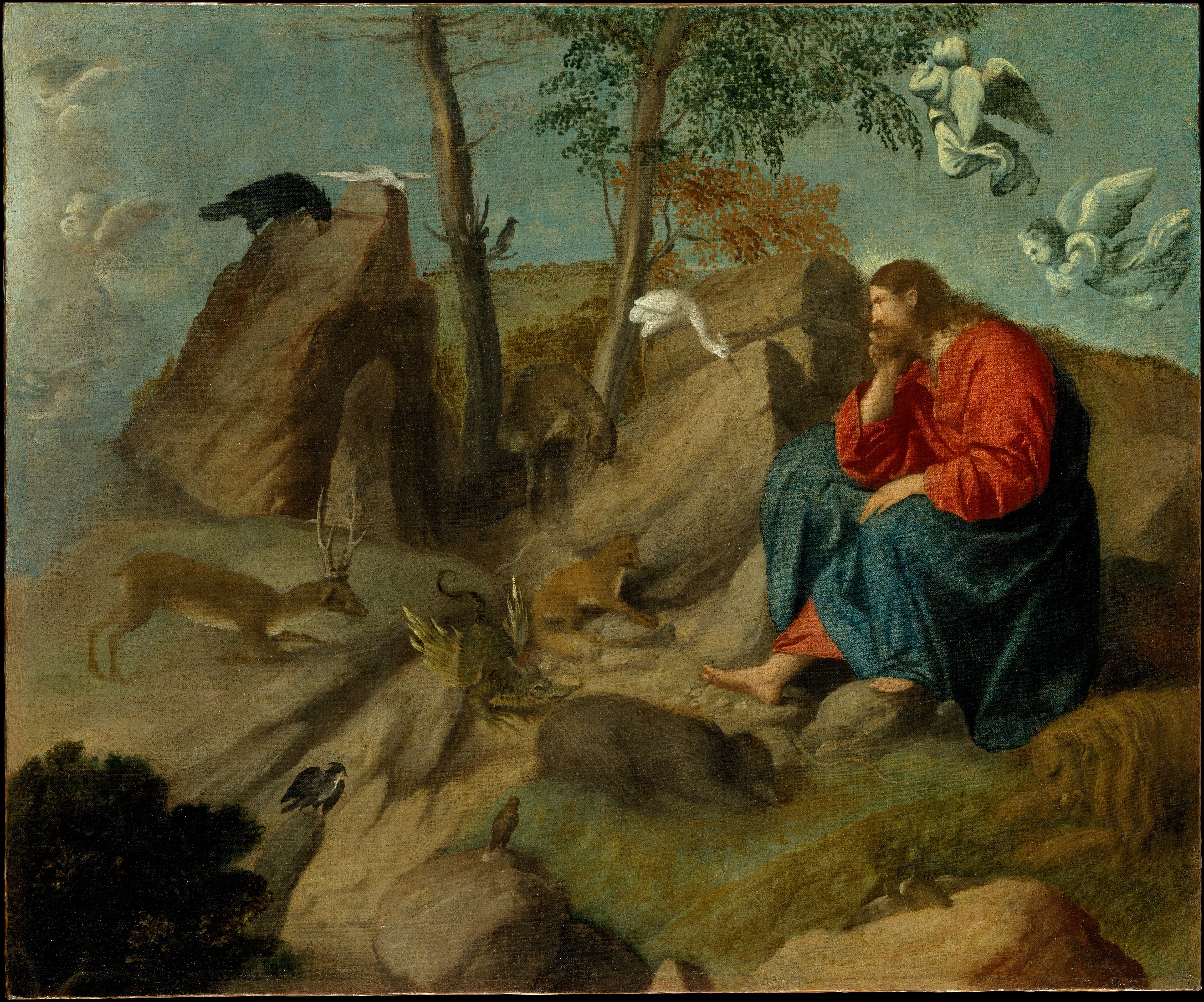 Moretto da Brescia (Alessandro Bonvicino) «Christ in the Wilderness»