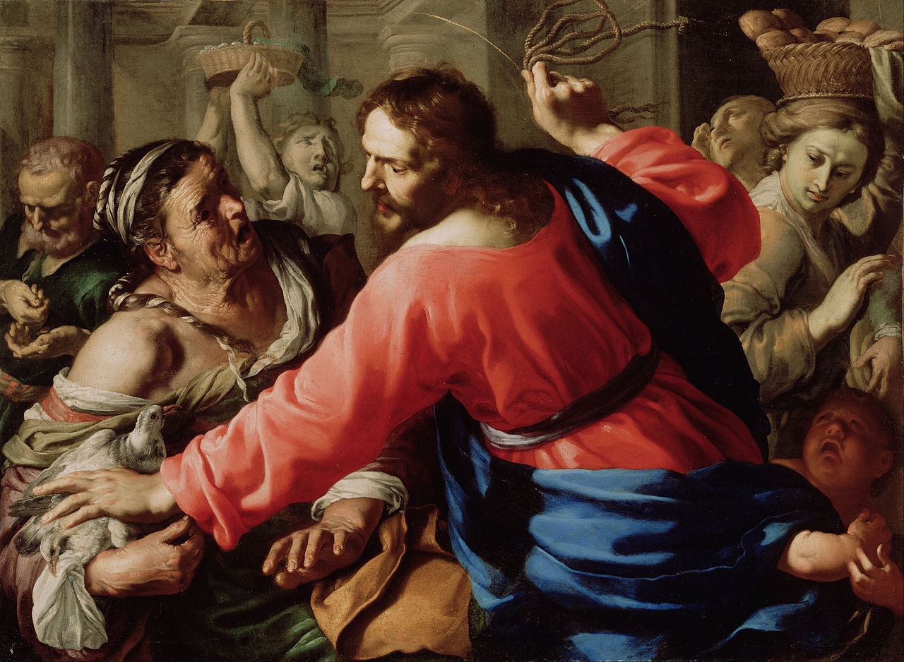 Бернардино Мэй «Христос изгоняет торгующих из храма»