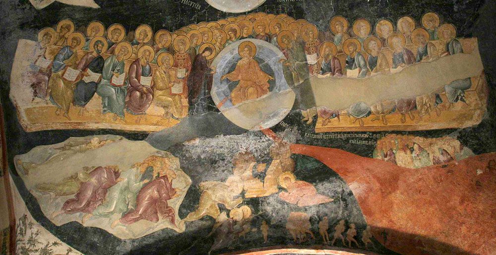 Страшный Суд. Фреска монастыря Хора