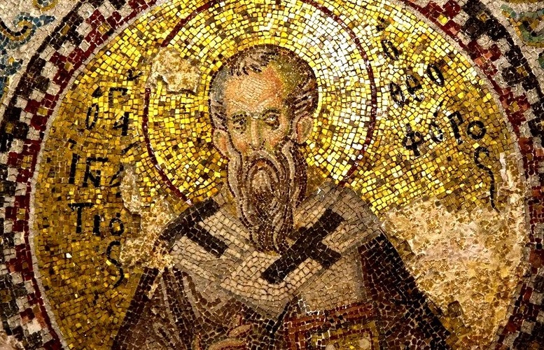 Священномученик Игнатий Богоносец. Мозаика церкви Богородицы Паммакаристос (Всеблаженной) в Константинополе