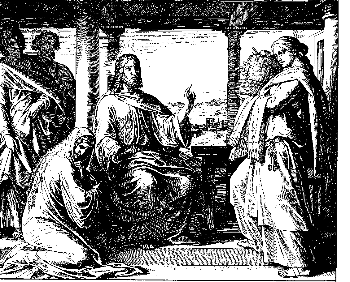 Юлиус Шнорр фон Карольсфельд. Иллюстрации к Библии. Христос в доме Марии и Марфы