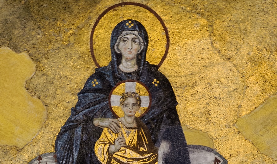 Мозаика Богородицы с Младенцем в соборе Святой Софии, Константинополь
