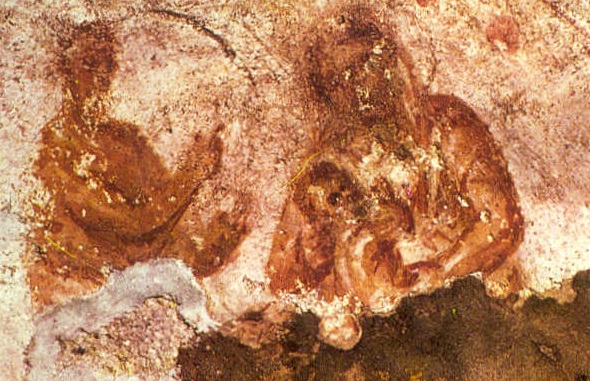 Богородица Млекопитательница. Середина ІІ в. н. э. Рим, катакомбы св. Присциллы