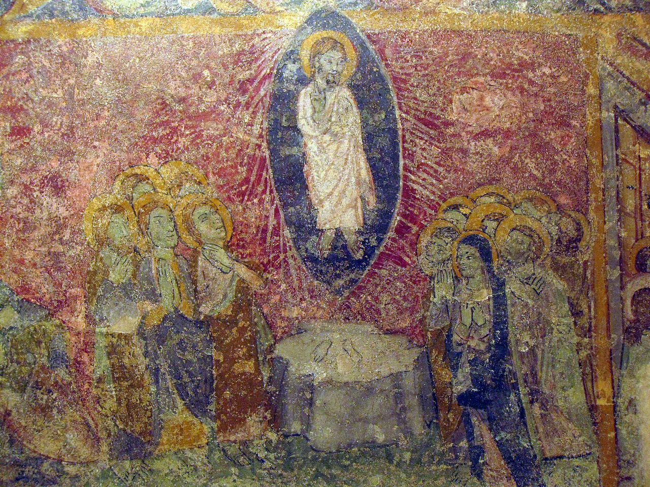 Вознесение Господне, фреска. Льюкский монастырь, Испания