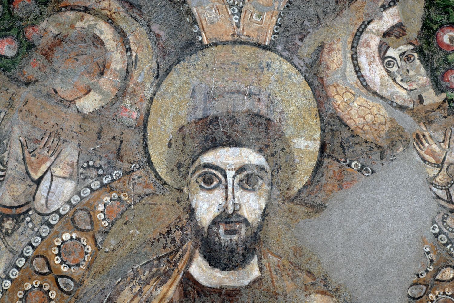 Иисус Христос. Фреска, Красный монастырь, Египет