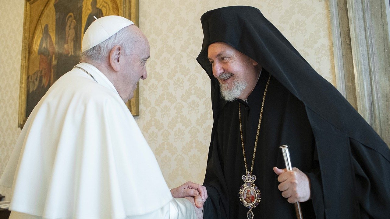 Папа Римский Франциск и митрополит Эммануил