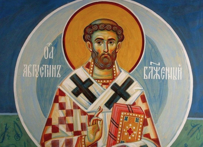 Блаженный Августин, современная фреска