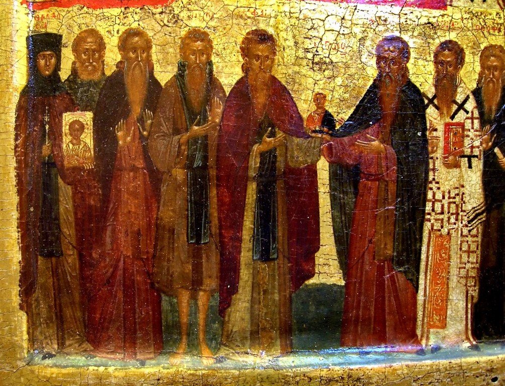 Торжество Православия. Византийская икона XIV века. Фрагмент