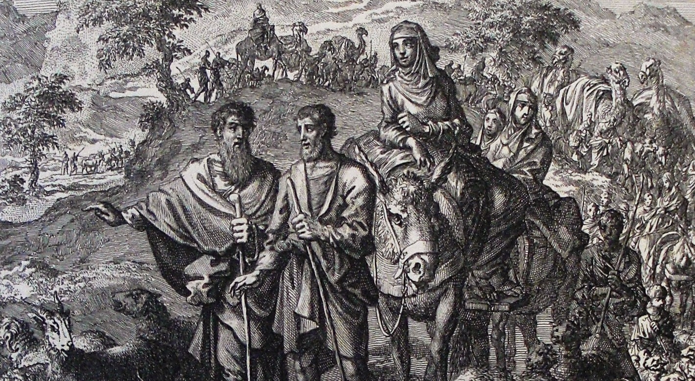 Ян Лёйкен, «Авраам и Лот». Иллюстрация к Книге Бытия