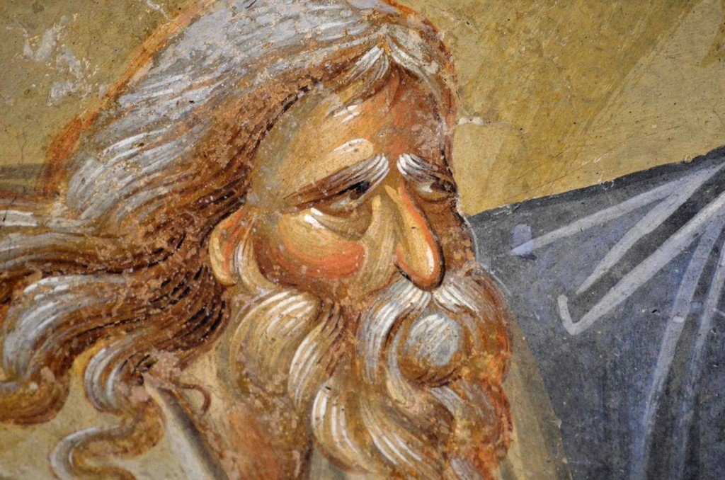 Святой Праотец Адам. Фреска монастыря Хора в Константинополе