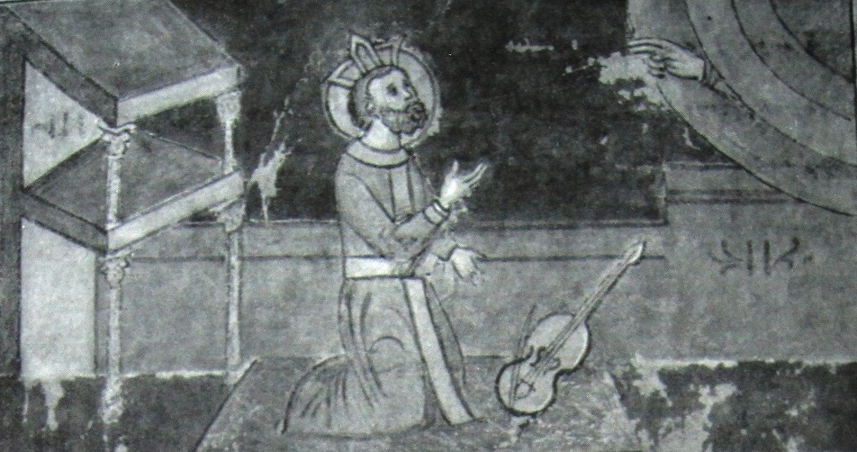 Давид молится Богу, грузинская миниатюра неизвестного автора