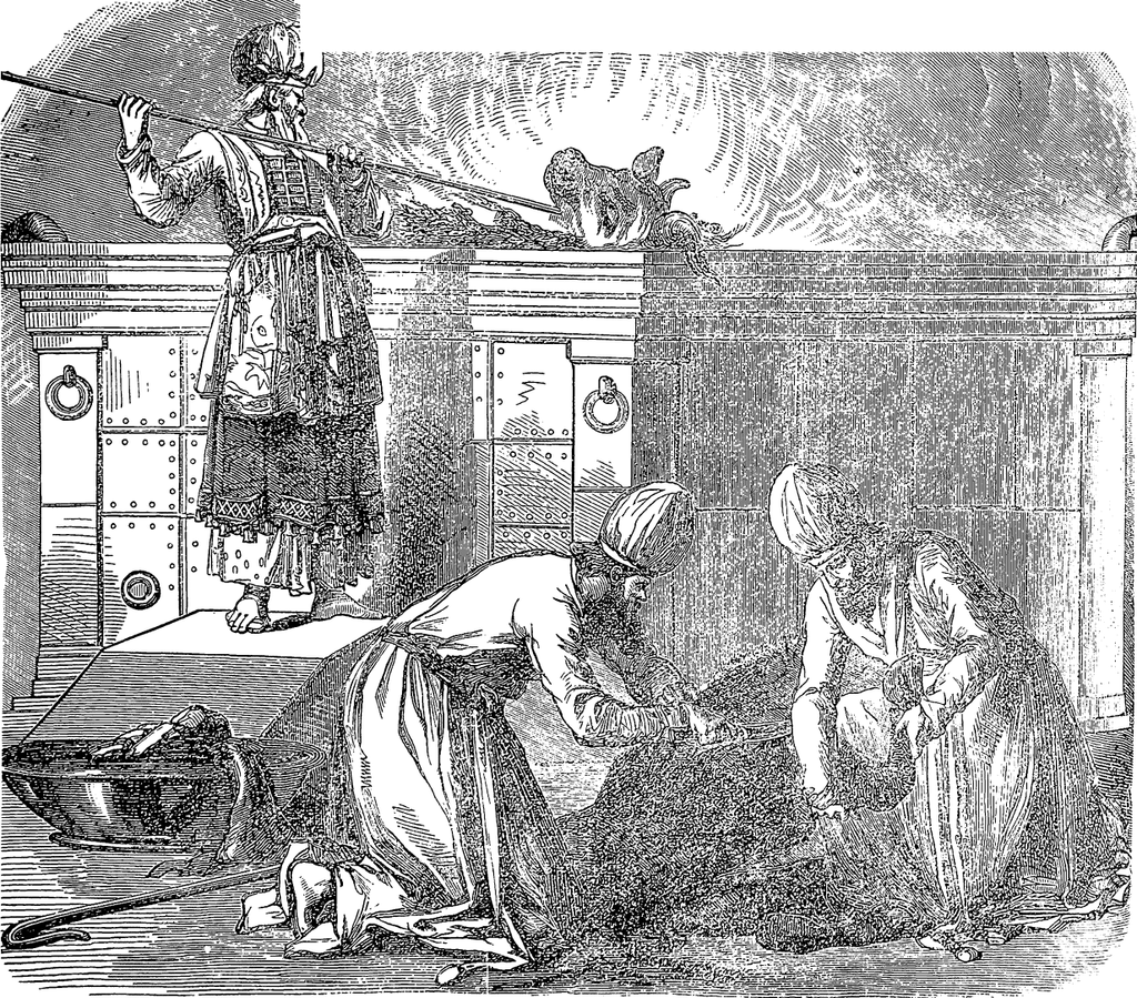 Жертвенник всесожжения, иллюстрация из «Библейской энциклопедии»