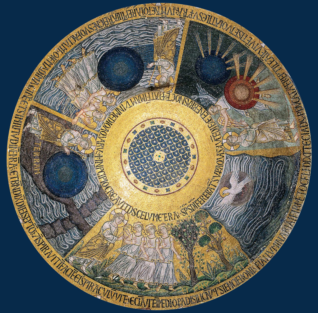 Сотворение мира. Мозаика Сан-Марко, Венеция, XIII в.