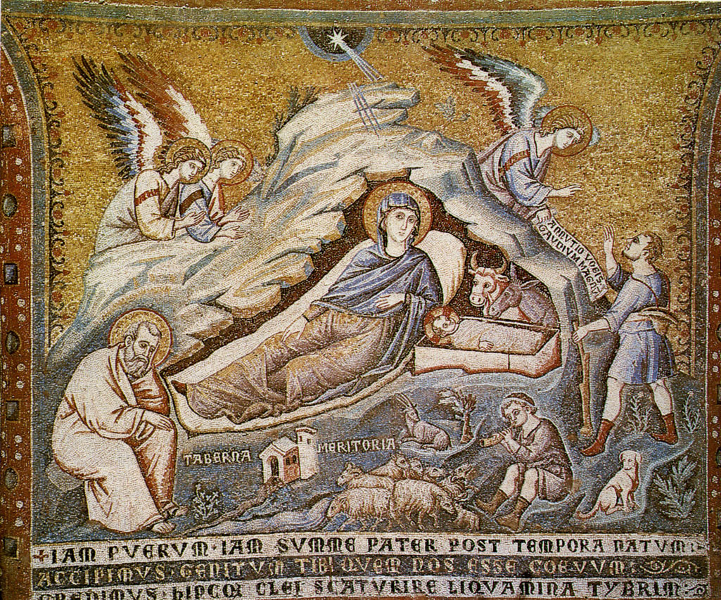 Пьетро Каваллини, Рождество Христово. Мозаика в церкви Санта Мария ин Трастевере, Рим