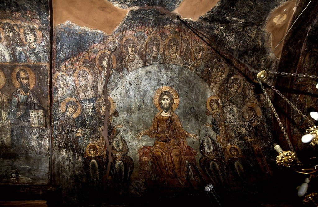Страшный Суд. Фреска церкви Панагии Халкеон в Салониках, Греция. Около 1028 года