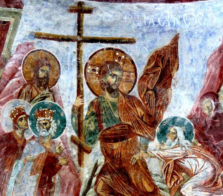 Воскресение Христово. Фреска собора Святой Софии в Трапезунде. XIII век. Фрагмент