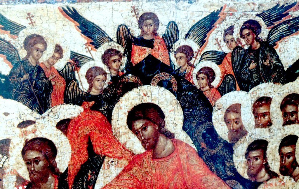 Воскресение Христово. Икона. Псков, первая половина XVI века. Фрагмент