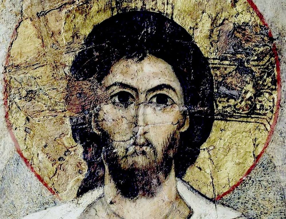 Христос Пантократор (Вседержитель). Фреска коптской церкви Эль-Моаллака в Каире