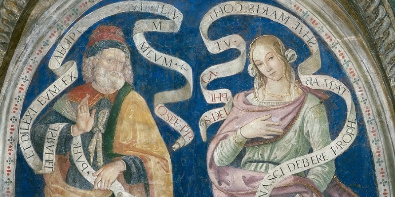 Пророк Осия и дельфийская сивилла. Фреска Пентуриккьо (1492 - 1495)