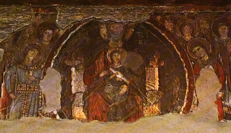 «Святая Троица (Отцовство)» – фреска 13 века в Гроттаферрате (Италия)