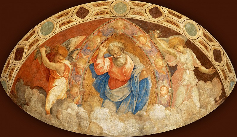 Рафаэль Санти «Благословляющий Бог-Отец и ангелы» (1520 г.)