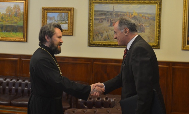 Встреча митрополита Волоколамского Илариона с послом Черногории в России Рамизом Башичем