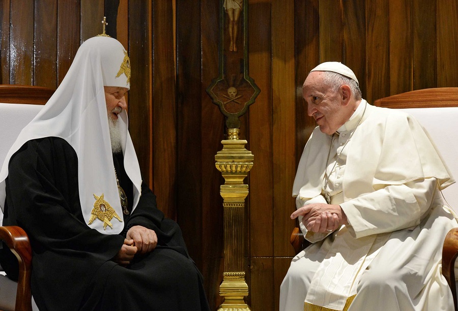 12 февраля 2012 года. Визит Святейшего Патриарха Кирилла в Латинскую Америку. Встреча с Папой Римским Франциском